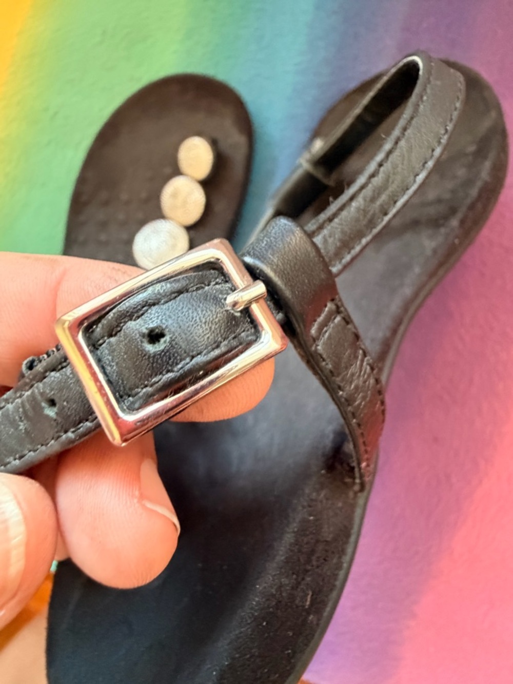 Vionic Womens Sandals Lizbeth Black Silver Medallion Comfort Capsule Shoe Sz 7.5 - Picture 8 of 8